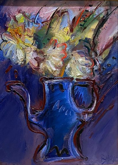 BRACHE Carlos (b. 1944)
Coffee pot with flowers,...