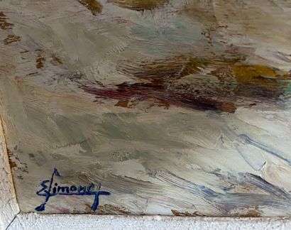 MODERN SCHOOL
Snowy Landscape
Oil on panel,...