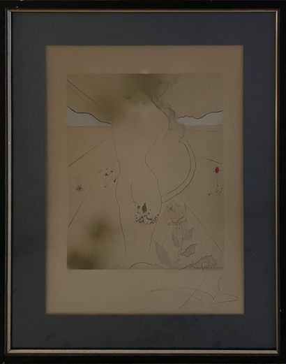 DALI Salvador, 1904-1989, 
Nu à la jarretière,...