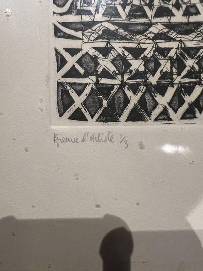 ECOLE MODERNE 
Sans titre, 1968
gravure en...