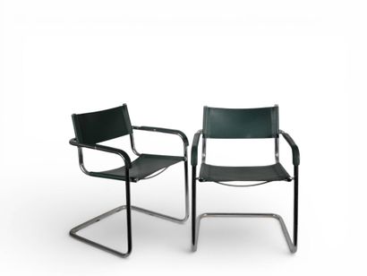 TRAVAIL MODERNE (XX)
Paire de fauteuils,...