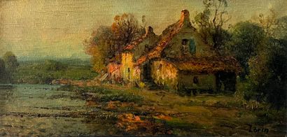 LORIN Charles (1866-1940)
Chaumière en bord...