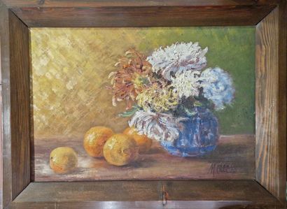 CALLIET M (XX)
Still life with oranges
Oil...