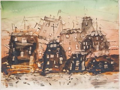 SAVELIEV Slava (né en 1944)
Bâtiments,1987
Aquarelle...