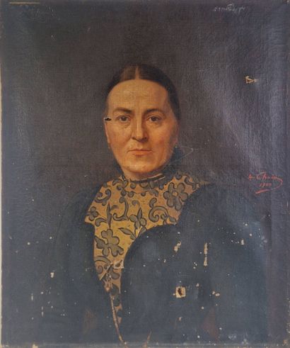 Lot comprenant : 

CHAIX Auguste (1860-1922)
Femme...