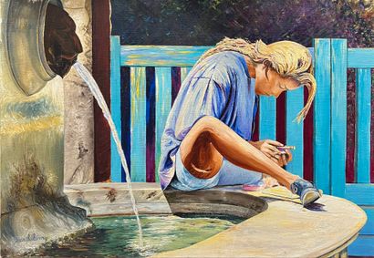 BARTHELEMY (XX-XXI)
Woman with La Fontaine,...