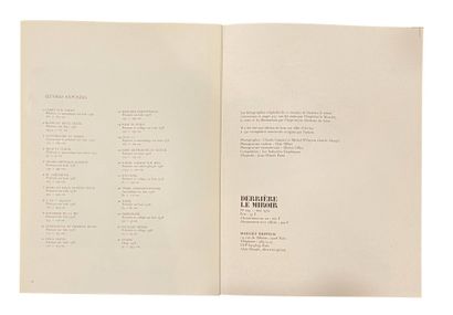 TAPIES Antoni, d'après
Derrière Le Miroir...
