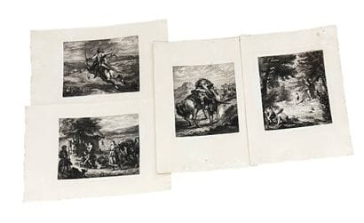 DELACROIX Théodore, d'après 
Lot de gravures...