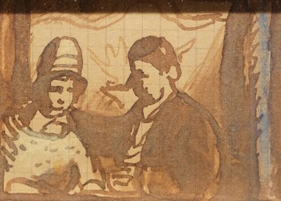 VERDILHAN Louis Mathieu, 1875-1928, 
Couple...