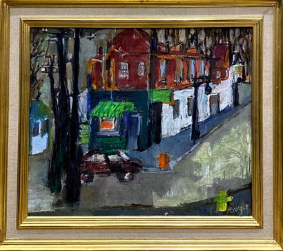 BOYER Emile (1877-1948)
Busy Boulevard 
Oil...