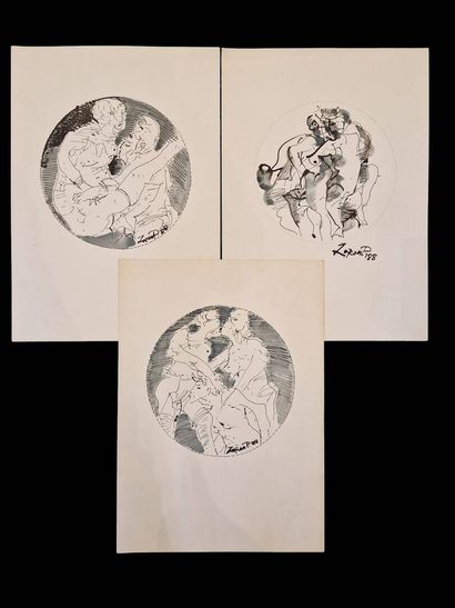 PAVLOVIC Zoran (1932-2006)
Scènes érotiques,...