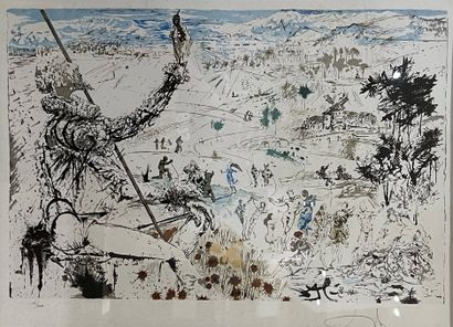 DALI Salvador, d'après 
Don Quichotte 
Lithographie...