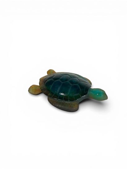 DAUM France - Tortue marine en pâte de cristal...