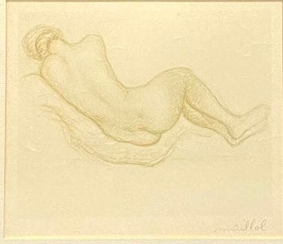 MAILLOL Aristide, d'après 
femme nue allongée...