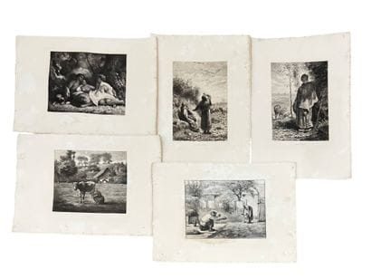 MILLET Jean-François, d'après
Lot de gravures...