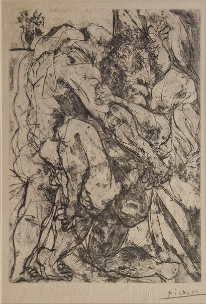PICASSO Pablo, d'après,
Le viol sous la fenêtre,...