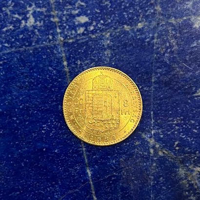 Pièce en or (900) de 20 Francs ou 8 Florins...