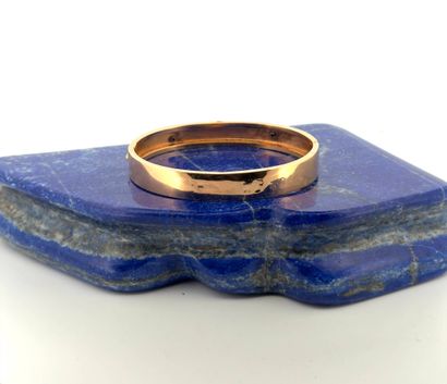 Bracelet rigide en or jaune 18K (750) serti...