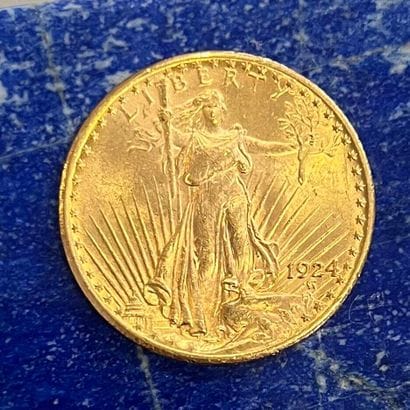 USA 
Pièce en or (900) de 20 Dollars Saint-Gaudens...