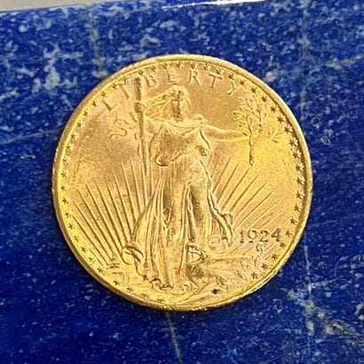 USA 
Pièce en or (900) de 20 Dollars Saint-Gaudens...