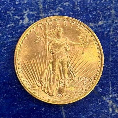 USA 
Pièce en or (900) de 20 Dollars Saint-Gaudens...