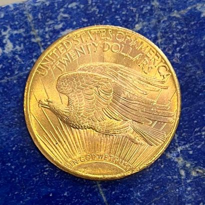 USA 
Pièce en or (900) de 20 Dollars Saint-Gaudens...
