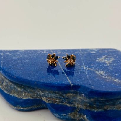 Paire de clous d'oreilles en or 18K (750)...