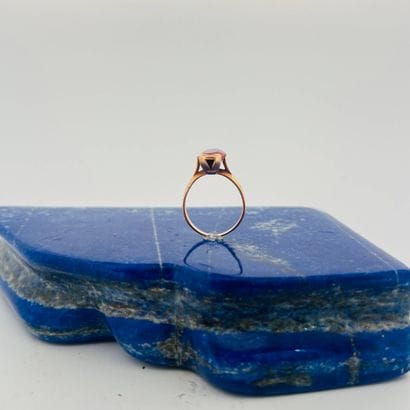 Bague en or jaune 18K (750) sertie d'une...
