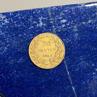 Pièce en or (900) de 20 Fr Leopold roi des...