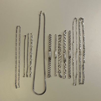 Ensemble de bijoux en argent (925) et argent...