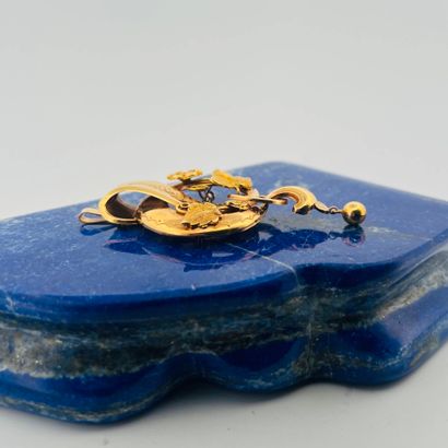 Broche/pendentif en or jaune 18K (750) à...