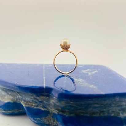 Bague en or jaune 18K (750) à double corps,...