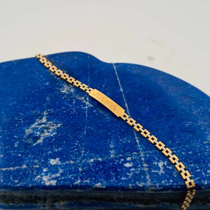 Gourmette pour enfant deux tons d'or 18K...