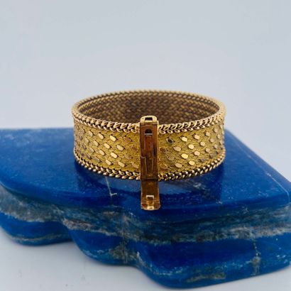 Bracelet ruban en or jaune 18K (750) à maille...