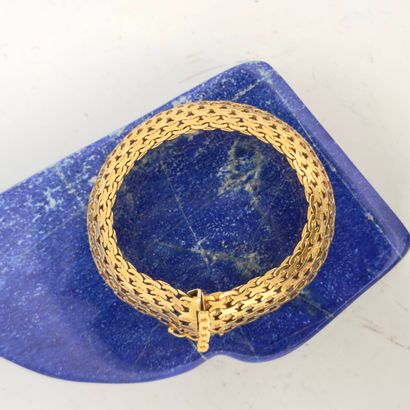 Bracelet ruban en or 18K (750) à maillons...