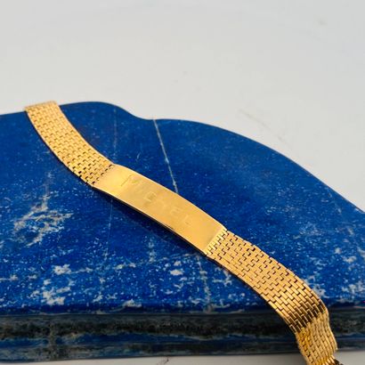Gourmette en or jaune 18K (750) à maille...