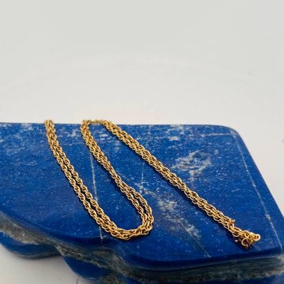 Chaine en or 14K (585) à double maille forçat....