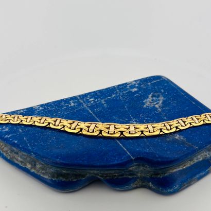 Collier en or jaune et gris 18K (750) à maille...