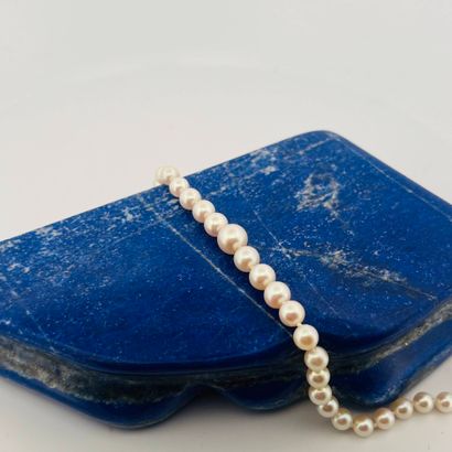 Collier de perles de culture régulières et...
