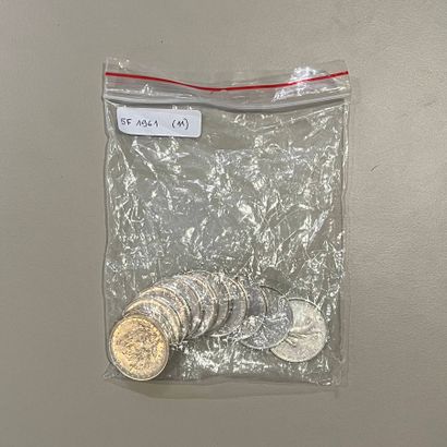 Ensemble de pièces en argent (835) de 5 Francs...