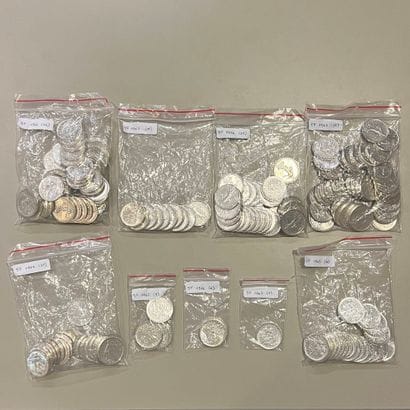 Ensemble de pièces en argent (835) de 5 Francs...