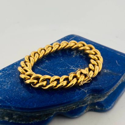 Bracelet souple en or jaune 18K (750) à maille...
