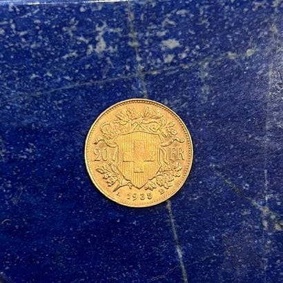 Pièce en or (900) de 20 Francs Helvetia (1935,...