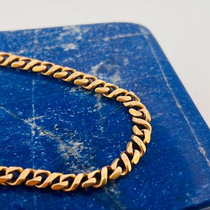 Bracelet en or jaune 14K (585) à maille gourmette...