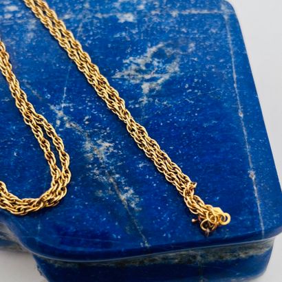 Chaine en or 14K (585) à double maille forçat....