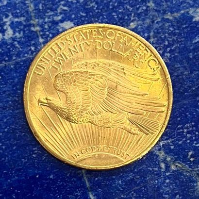 USA 
Pièce en or (900) de 20 Dollars Saint-Gaudens...