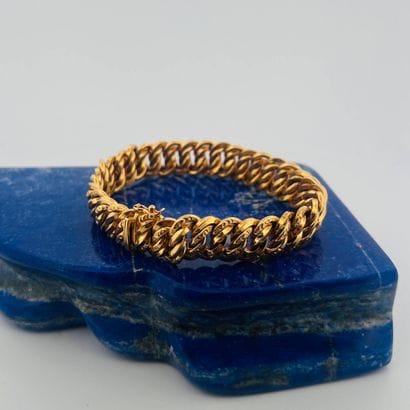 Bracelet ruban en or jaune 18K (750) à maille...
