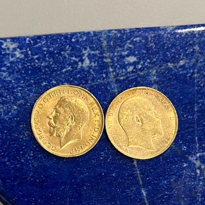 Deux souverains en or (917) Edouard VII (1904;...