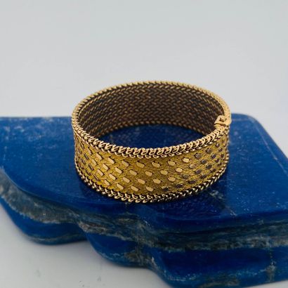 Bracelet ruban en or jaune 18K (750) à maille...