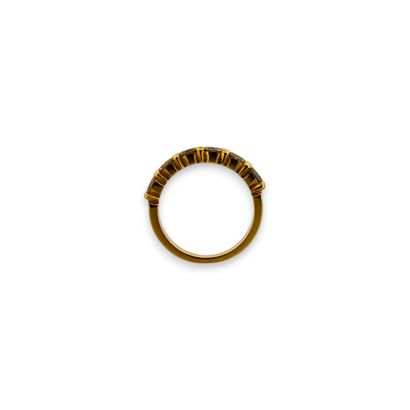 Demi alliance américaine en or jaune 18K...